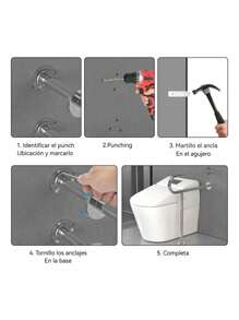 Stainless Steel Safety Grab Bar For Bathroom Toilets