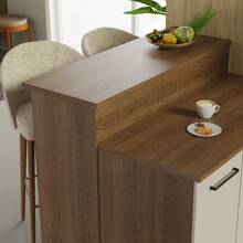 Isla Cocina Con Encimera Y Mostrador Madesa Ágata 120cm Color Marrón/Crema - Marrón y Crema - Ver 6