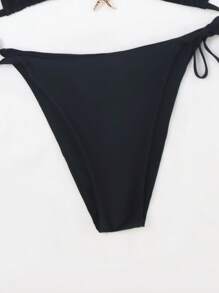 Set bikini da donna taglie forti composto da 2 pezzi, nuovo, sexy, con laccio al collo, colore unito, decorato con stelle marine, adatto per vacanze al mare estive