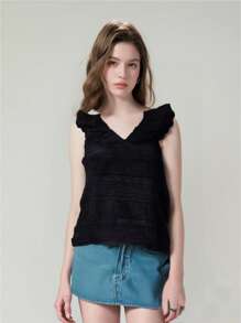 ¡Un fondo de armario imprescindible para las diosas del temperamento! Tops de mujer para múltiples estilos - Negro - Ver 4