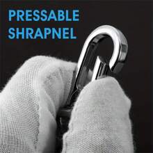 4pcs Metal Keychain, Key Ring, Stand, Storage Bag Set - Suitable For Men - Multicolor - View 8