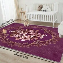 700g/Sq.M Crystal Velvet Rug With Non-Slip Backing, 5mm Thick, Bohemian Style Solid Color Rug, Soft And Washable For Indoor/Outdoor, Suitable For Living Room, Bedroom, Kitchen, Office, Home Decor Large Area Carpet Back To School
