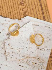 1 pièce Bague minimaliste ajustable en forme de cœur pour femmes, Petite bague en acier inoxydable texturée et mignonne, Polyvalente pour un port quotidien et un cadeau de festival