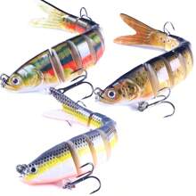 Hengjia 3pcs/Set Sinking Multi-Jointed Minnow Lure 13.7cm 27g Slow Sinking Bionic Fish Swim Lure With Bass Triple Hook, Carp Fishing Tackle, Hard Bait - Multicolor - View 13