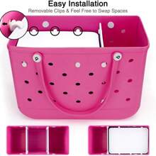 2 piezas Organizador portátil de bolsa de playa - Divisores de compartimentos móviles - Para bolsas de playa - Organizar el espacio de la bolsa - Accesorios lindos de bricolaje para bolsas de playa - Multicolor - Ver 6