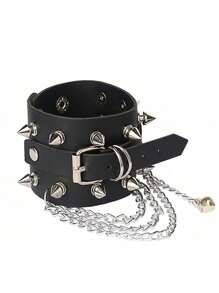 1pc Punk Rivet Gothic Style Unisex Bracelet, Unique & Creative Accessories For Daily Wear, Christmas Party, Valentine Gift,Mom,Mother,Mother's Day,Gift