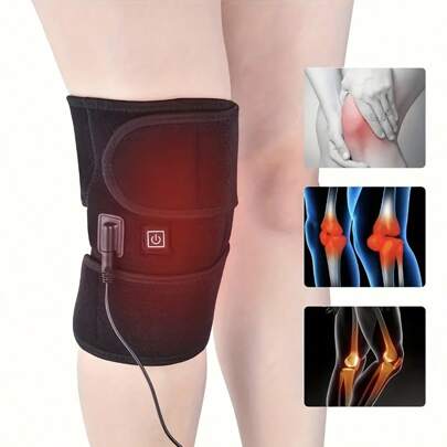 1pc USB Powered Knee Heating Pad With Massage Function - Comfortable Leg Warmer For Men And Women, Suitable As Gift For Elderly, Mother's Day, Father's Day