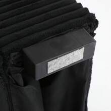 LUCKHAO 108.6" Corduroy Modular Sectional Sofa With Ottoman & Storage, Modern Deep-Seat L-Shaped Sectional With 8 Pillows, Cloud-Like Couch For Living Room, Apartment, Or Office - 黑色 - 查看 9