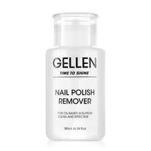 Gellen Removedor de Esmalte de Unhas Gellen, 180ml Removedor de Esmalte de Unhas Sem Acetona para Esmaltes de Secagem Rápida, Removedor de Esmalte de Unhas Delicado com Bomba, Removedor de Esmalte de Unhas Transparente Ultra-Potente, Jasmim, Leite, Aroma de Rosa