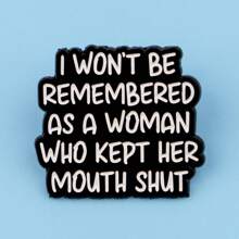 1 件鼓舞人心且有趣的引文珐琅翻领别针，可爱胸针徽章，适用于包包和衣服，连衣裙配饰别针，适用于衣服包饰，学校办公室配饰，衬衫夹克珠宝，圣诞节万圣节服装别针，教师礼物，万圣节配饰，教师节 - 黑色 - 查看 8