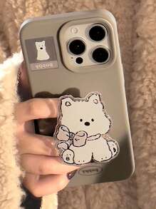 1 件 GUCADI 复古可爱卡通软手机壳带支架，防震全覆盖，兼容 Apple 16/15/14/13/12/11 系列，适合秋冬防水防摔防刮