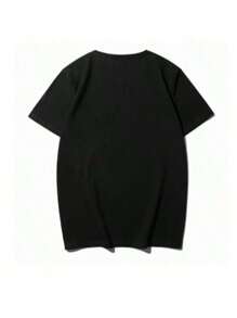 Men's Women's Duck Print T-Shirt Short Sleeve UNISEX 100% Cotton - Black - View 2