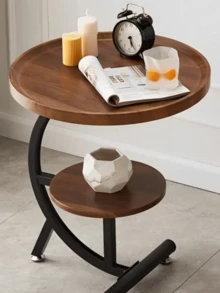 Side Table Corner Support Sofa Bed Reading And Notebook - Marrón Mocha - Ver 1