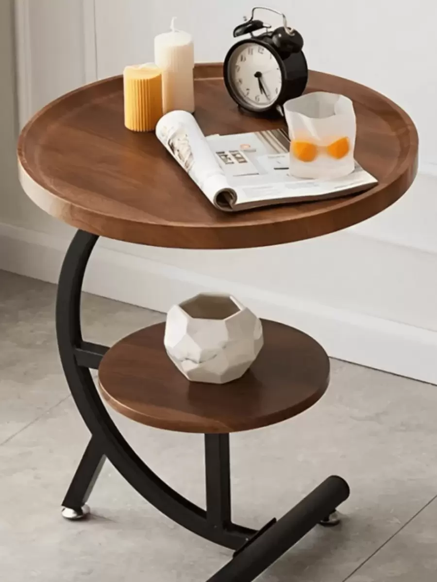 Side Table Corner Support Sofa Bed Reading And Notebook - Marrón Mocha - Ver 1