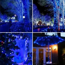 1 件 20 米仙女灯，带 200 个暖白色 LED，USB 供电 LED 灯，适用于圣诞节、婚礼、派对、居家度假、聚会、婚礼装饰。常亮。 - 藍色 - 查看 8