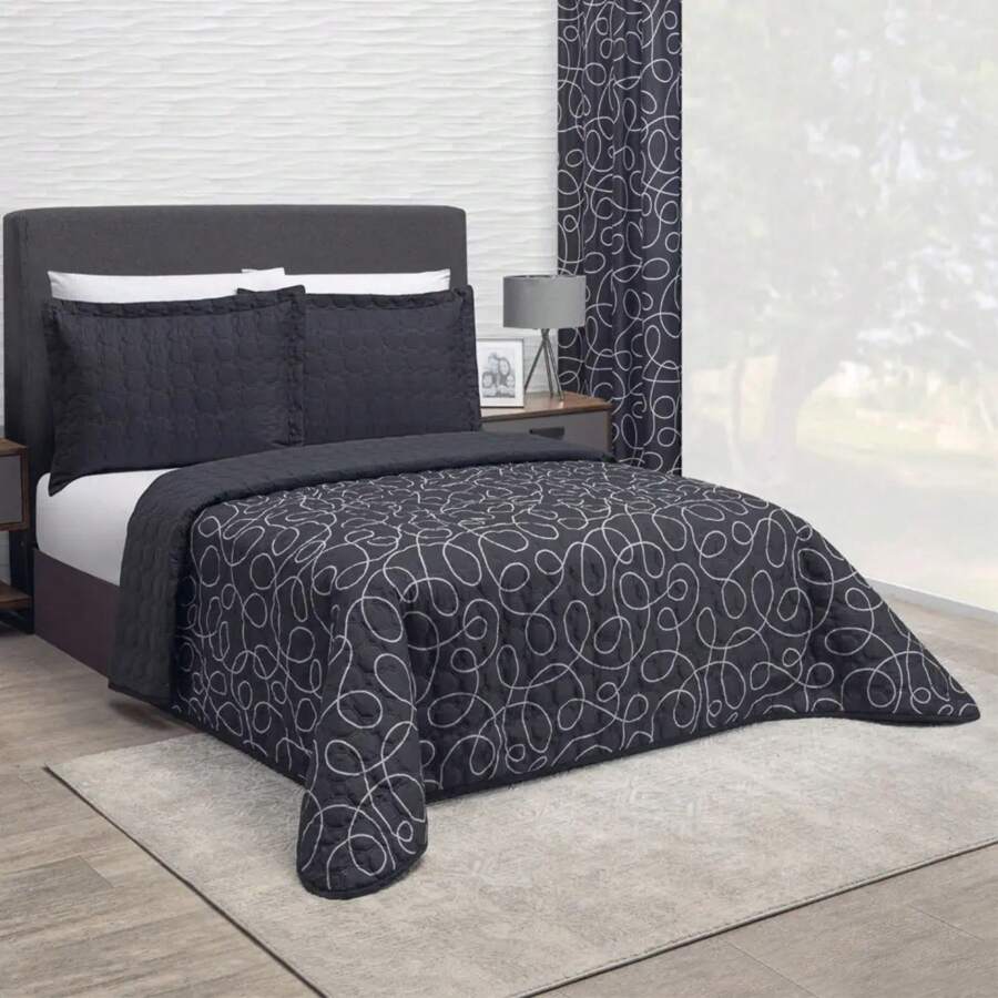 Pinsonic Lightweight Duvet: Freshness And Style For Your Home With Double View - Beautty Home - 黑色奧維多 - 查看 1