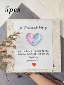 Positive Energy, Emotional Encouragement, Pocket Hug Ombre Heart Design Cards, Home Decor Gifts Suitable For Birthday, Wedding, Valentine's Day Party Gifts For Friends, Family, Couples