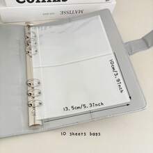 PU Leather Silver A5 Kpop Photocards Collect Binder Idol Photo Card Book Idol Storage Album Stationery Back To School