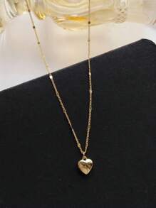 1-Piece, Elegant Heart-Shaped Pendant Necklace For Women To Wear At Wedding Party Events Or As A Gift To Friends