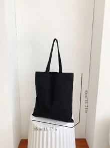 1pc Customized Tote Bag, Vintage Animal, Flower, Cat, Car, Custom Texts, Quotes, Motivational Phrases, DIY Gift For Teachers, Classmates, Friends, Birthday, Unique, Large Capacity, Lightweight, Fashion, Personalized, Canvas Tote Bag, Casual Shopper