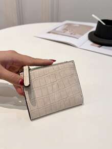 1pc Women's Simple Short Zipper Coin Purse PU Leather Bifold Wallet Holder Multi- Slots Pouch Mini Wallet Card Wallet For Women Wallet Purse Wallet - Multicolor - View 11