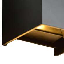 6W LED Square Wall Light Modern Design Adjustable Lighting Angle Waterproof Black Square Wall Lamp For Balcony Stairs Indoor Garden Living Room Bathroom Kitchen Bedroom Hallway - 暖光 - 查看 6