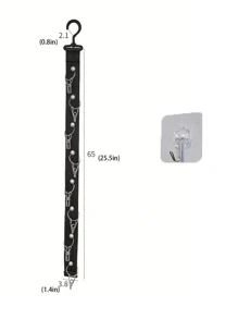 1pc Baseball Cap Hat Rack, Unisex Hat Rack With Hooks And Clips, Suitable For Wardrobe And Cabinet Doors, Hat Storage Rack On Door And Wall, Suitable For Baseball Cap Lovers To Store Closet Door Display Hat Rack,Space Saving Hat Storage Rack For Closet And Door - Multicolor - View 4