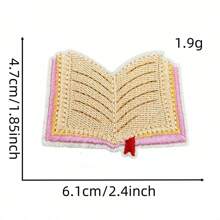 1pc/8pcs Set Colorful Book Themed Iron-On Patches, Pink And Multicolor, Embroidered Applique, Suitable For DIY Handmade Crafts - Ideal Gift For Book Lovers, Women And Girls - Perfect For Christmas And New Year Holiday Decoration Of Clothes, Backpacks, Hats, Jeans, Perfect Gift For Book Lovers - Multicolor - View 13