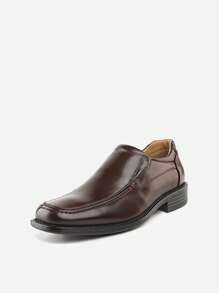 Men's Dress Loafer Shoes Monk Strap Slip On Loafers - Rust Brown - View 5