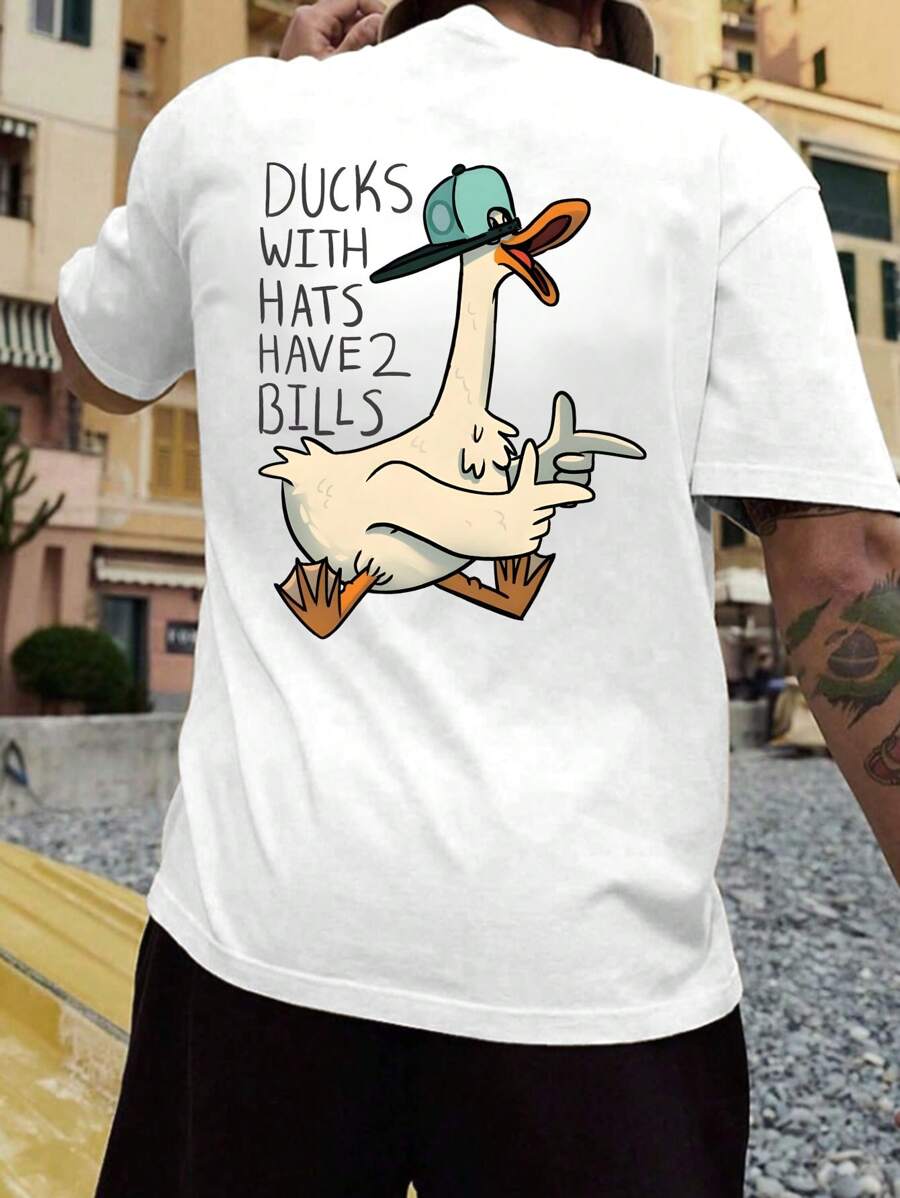 Men's Regular Fit Printed Short Sleeve T-Shirt, Fashion For Spring/Summer - Multicolor - View 1