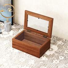 木制翻盖珠宝盒，独立式轻质化妆品收纳盒，可灵活展示口红、杯子和配饰 - 无需电力 - 彩色 - 查看 5