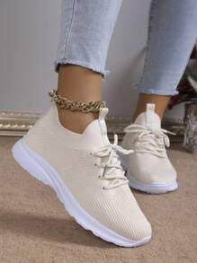 24 piezas Nuevos zapatos deportivos para correr en carretera de mujer de peso ligero - Beis - Ver 4