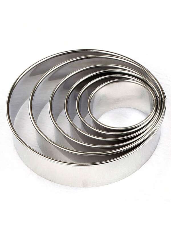 3 Stücke/6 Stücke Edelstahl 6-teiliges rundes Mousse Ring, Donut, Kuchen, Keks Formset