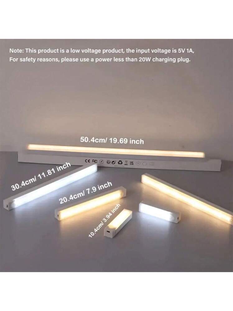 daphomeu 6Pezzi Luce LED Ricaricabile con Sensore di Movimento - Luce Sottopensile Cucina LED, Luce Notturna Senza Fili per Interno, Ideale per