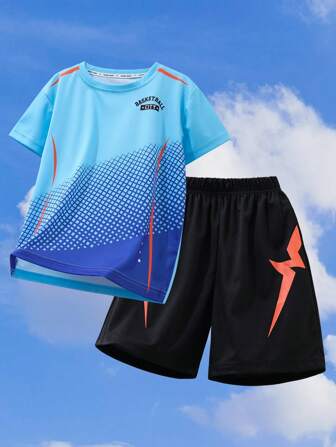 Boys' Summer Sports Set, Basketball Jersey & Shorts
