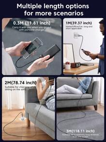 100W USB-C 转 USB-C 快充线，5A PD USB Type-C 快充线，兼容 16/15/15 Pro/15 Pro Max/Pro/Air/Pro/Mini/6、S23/S22、Z-Flip、Pixel（黑色）。也兼容 16、16 Pro Max、15、15 Plus、15 Pro、15 Pro Max 及其他设备。Type-C 铝合金材质，纳米纤维接口。 - 黑色 - 查看 11