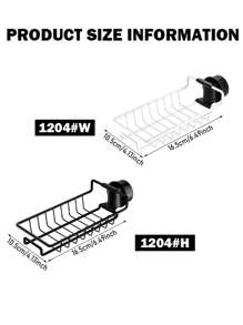 1/2pcs Faucet Stand With Sponge Holder, Soap And Brush Tray - Height And Direction Adjustable, Perfect For Bathroom And Shower Storage Of Towels And Shampoo, Bathroom Accessories - Multicolor - View 3