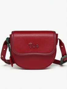 Regalo de cumpleaños Bolso de silla de montar de cereza 2025 Nuevo bolso de mano versátil y de moda con textura roja Bolso cruzado original para mujeres