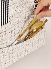 1pc Personalized Lunch Bag, Insulated Thermal Lunchbox Bag With Large Capacity, Portable Handbag Cooler Bag For Picnic, Outdoor, Travel, Kitchen, Students, Office Workers, Suitable As Gift For Family, Friends, Boyfriend/Girlfriend, Christmas, Valentine's Day, Birthday - Multicolor - View 7