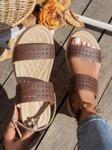 2025 女士厚底轻便防滑休闲旅游运动沙滩凉鞋，舒适户外穿着