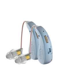 ersowha 可充电放大器扬声器耳机，带音量控制、声音放大、舒适佩戴的线缆设计、耐用的 ABS 塑料和硅胶耳塞、助听器耳挂式、声音放大、助听放大和后部充电。 - 彩色 - 查看 9