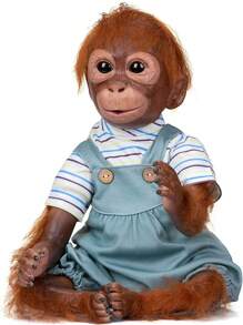 20 Inch Soft And Authentic Vinyl Monkey Doll Companion Toy - Mix - View 4