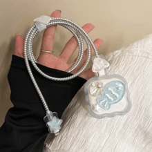 Set de 5 protectores de cargador estándar británico de 20W, para proteger tu cargador compatible con iPhone 16 Pro Max, 15, 13, 14, protector de cable de datos, protector de cargador iPhone 12 Pro Max, estuche DIY de pescado