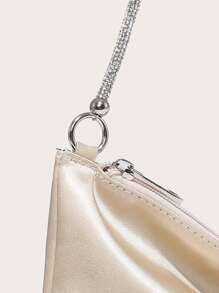 Women's Shoulder Bag Evening Bag Imitation Rhinestone Solid Color Lightweight Fashionable And Simple For Going Out - Apricot - View 6
