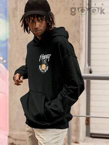 FLUXOGEEK Bear Sweatshirt Streetwear Oversize Style Bear Happy CANGURU 2526 FLUXO GEEK - 黑色 - 查看 4