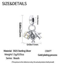 1pc 925 Sterling Silver Space Astronaut Charm Rocket And Planet Earth Charm Airplane And Suitcase Charm Star Moon Charm Suitable For Making Bracelets DIY Jewelry Making Charm Travel Gift Exquisite Women's Jewelry - Multicolor - View 7