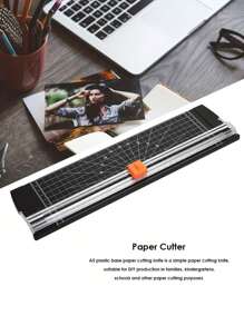 1pc Portable Manual Trimmer With Automatic Guard, Suitable For Idol Photo Editing, Resizing, Scrapbooking, Coupons, Labels And DIY Card Making