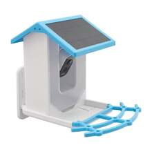kangten Outdoor Solar Bird Feeder AI Bird Recognition With 4MP HD Camera Voice Prompt - Blue - View 3