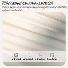 Camping Master Pro 1-2 人 6.6 英尺加长防倾倒、三重承重摇摆吊床 | 纯色简约白色抗撕裂厚帆布 | 便携式折叠户外吊床、吊床椅，适用于露营、后院、宿舍 - 彩色 - 查看 8