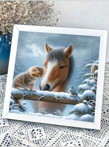 1 Bộ Bộ Tranh Kim Cương Tự Làm 5D - Nghệ Thuật Thêu Đá Rhinestone Với Thiết Kế Ngựa, Mèo Con, Chim - Thủ Công Bằng Vải Canvas Khoan Đầy Đủ, Thích Hợp Cho Người Mới Bắt Đầu Và Người Đam Mê, Đồ Trang Trí Nhà Cửa Và Quà Tặng - Nhiều màu - Xem 3